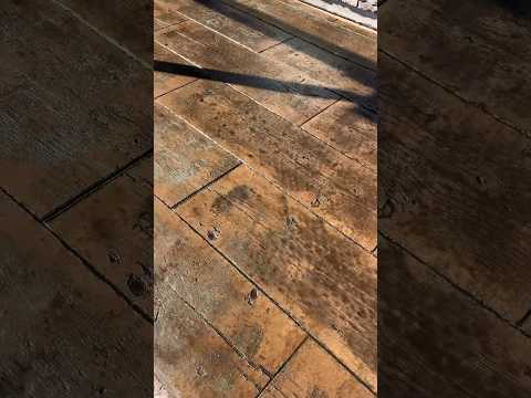 Wood STAMPED concrete porch #gotitcoach #concrete #woodworking