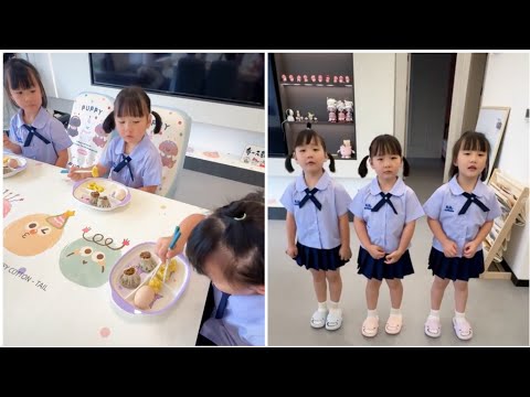 Hu triplets new vlog with mom😍