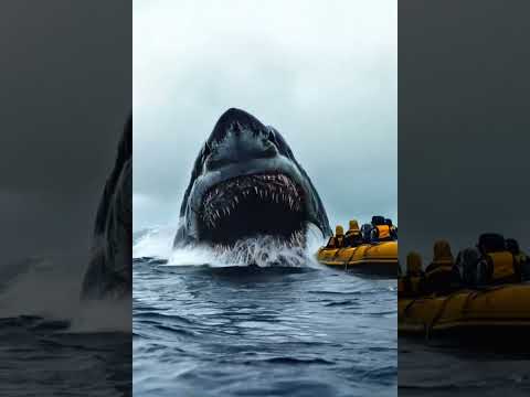 Giant Megalodon Attacks Tourist Boat in Open Sea! 🦈😱