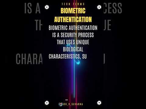 What is Biometric Authentication? #Cybersecurity #TechEducation #onlinelearning #definitions #short