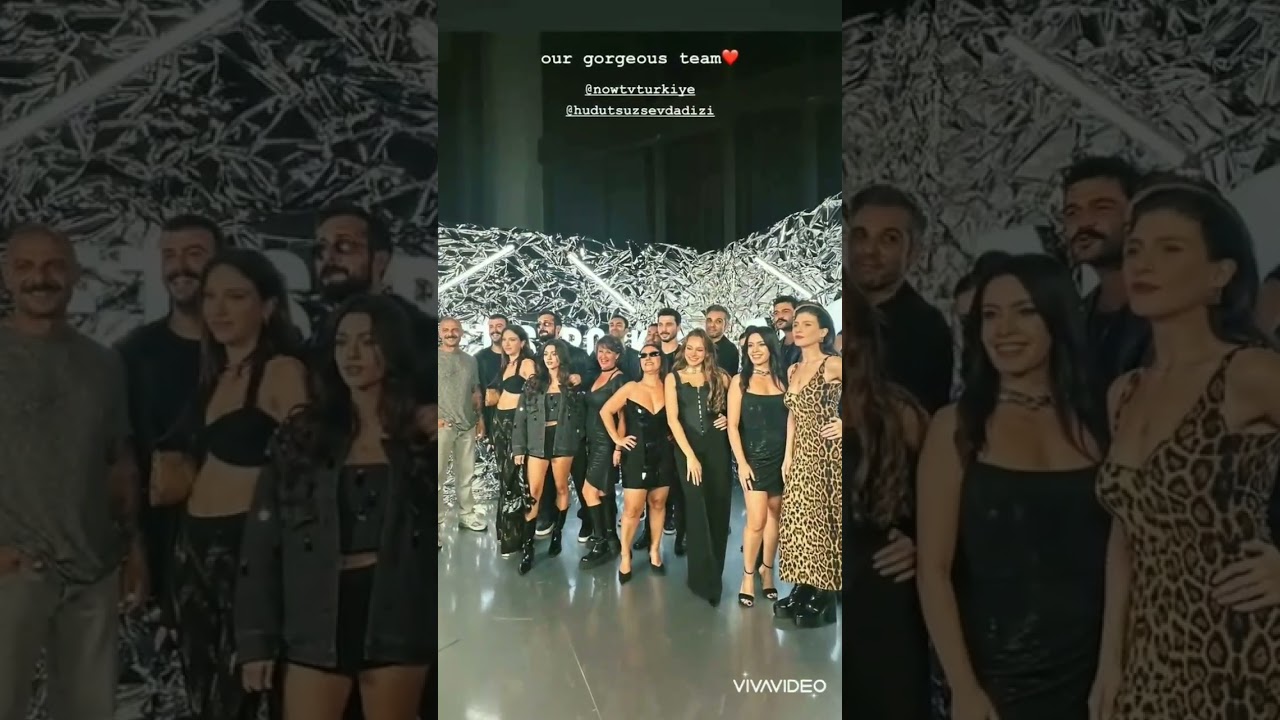 Miray Daner, Deniz Can Aktaş & Hudutsuz Sevda Team at Now Season Launch 🍹