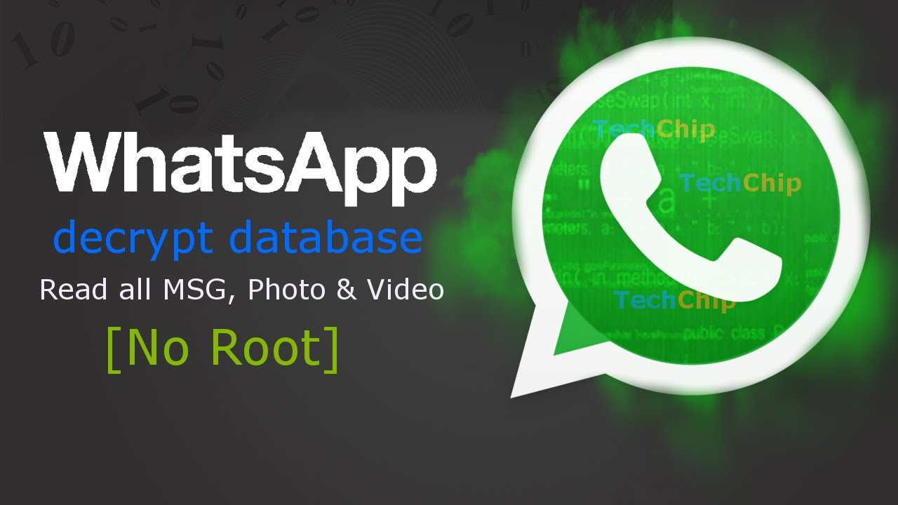 WhatsApp Database Decrypt & Read All Messages 📁