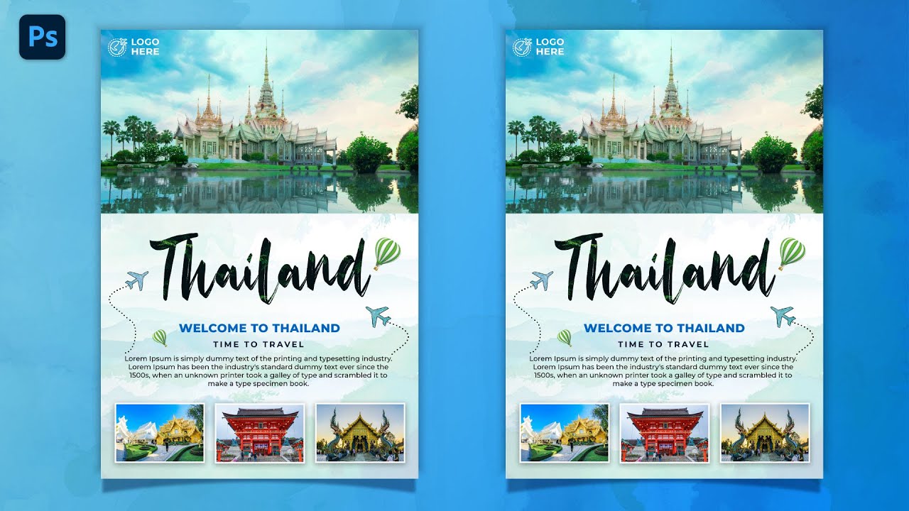 Travel Poster Design in Photoshop ๐จ