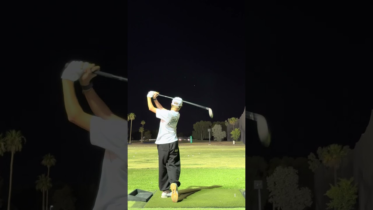 I love night ranges 🙂‍↕️ #viral #golf #swing#fyp