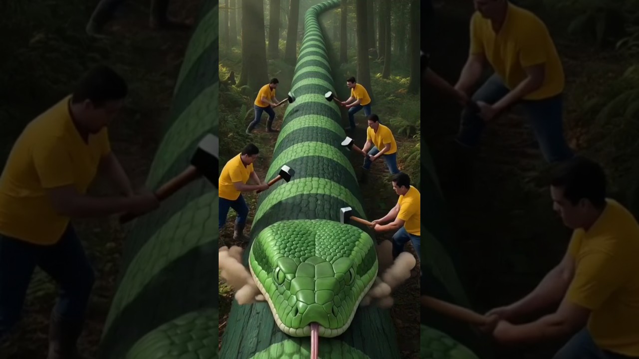 Heroic Rescue: Saving a Snake Trapped Under a Massive Log 🐍
