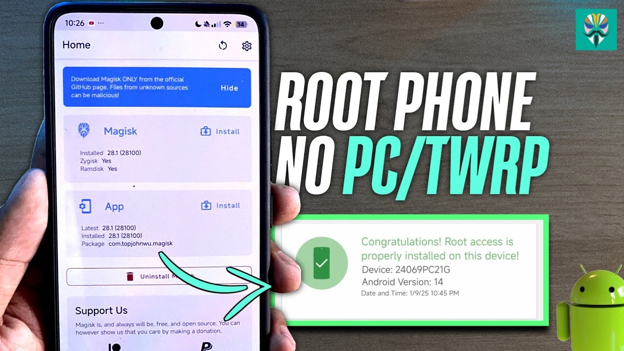Root Any Android Phone Without PC or TWRP 🔧
