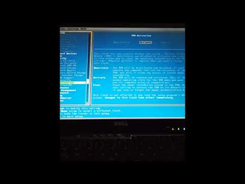 Going Into System BIOS and Changing Boot sequence and Enabling TPM 1.2 to TPM 2.0  On a Old Dell PC.