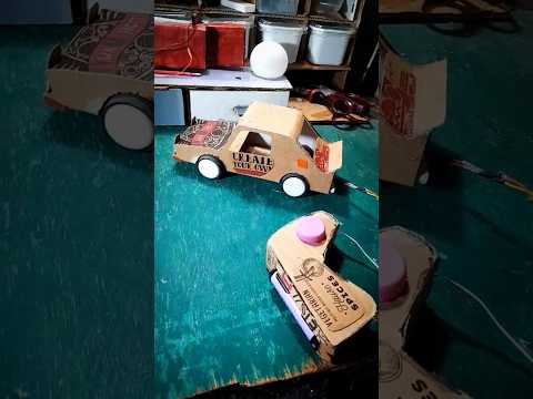 how to make rc car with cardboard and dc motor #rccar #diy #remotecontrolcar #craftidea