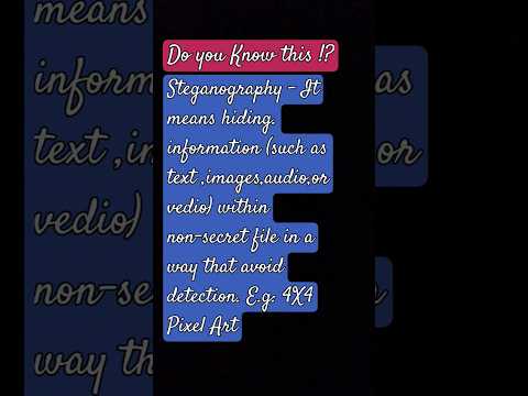 #secret #steganography #fyp #challenge #viralvideo #bookstagram #music  #techtalk #didyouknow
