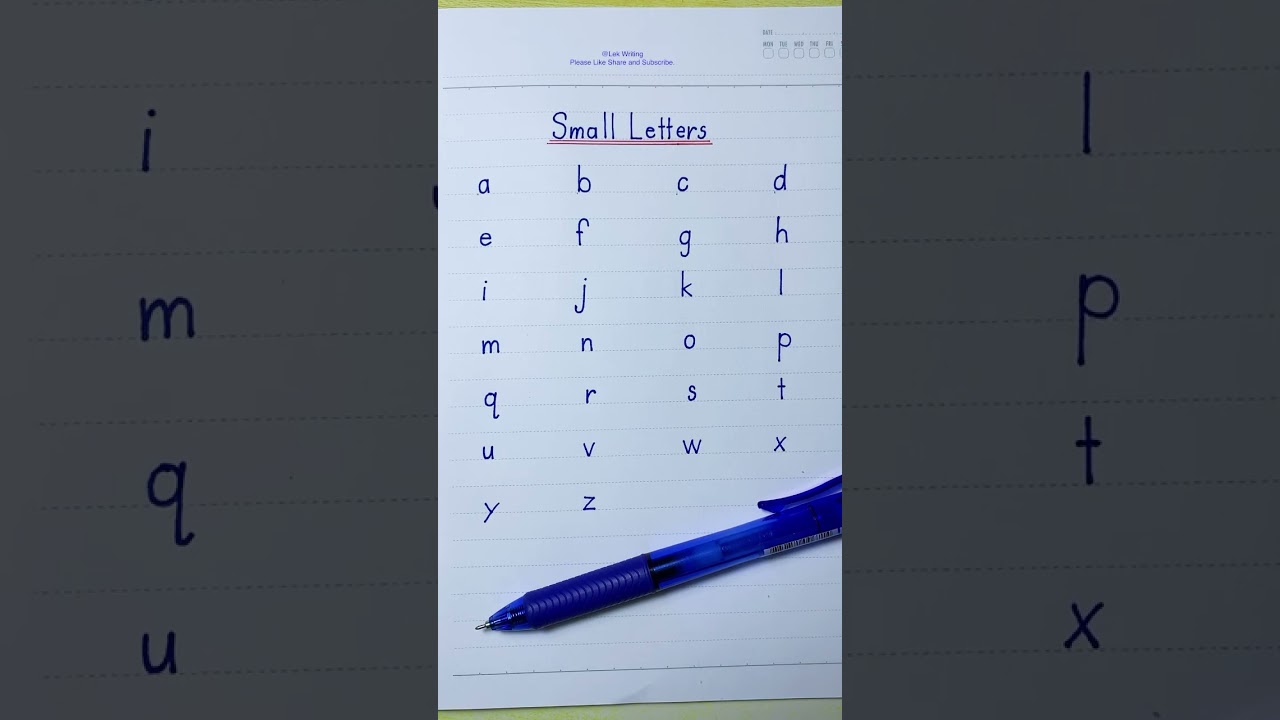 Small Letters a to z | Handwriting Practice | English Alphabets