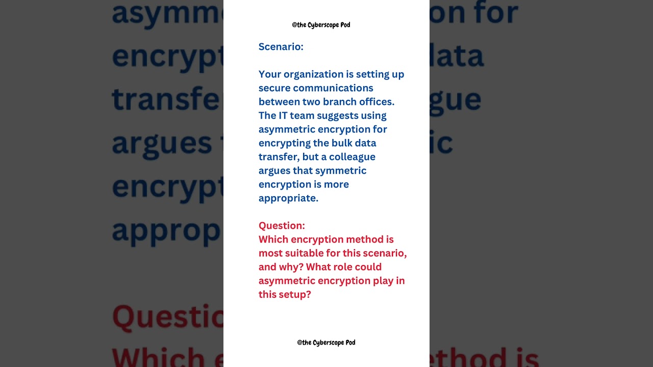 Symmetric vs. Asymmetric Encryption: Key Differences & Practice Questions π