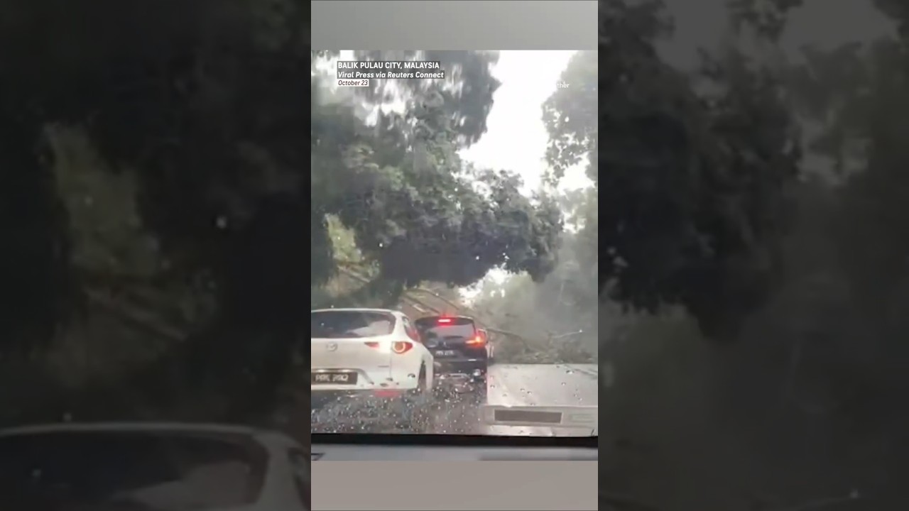 Massive Malaysia Landslide Crashes onto Road, Cars Damaged 🚧