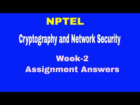 Cryptography and Network security week 2 answers assignment 2 || NPTEL || Assignment answers