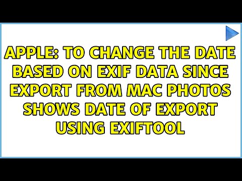 to change the date based on exif data since export from Mac Photos shows date of export using...