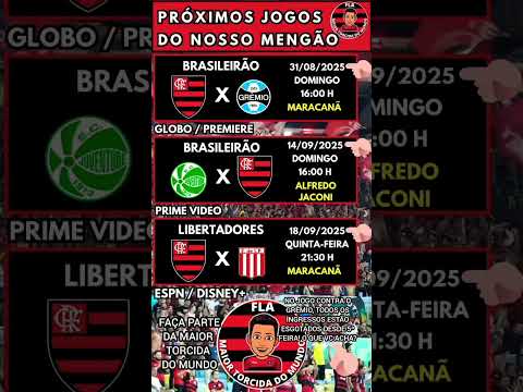 TUDO SOBRE OS PRÓXIMOS JOGOS DO FLAMENGO COM GRÊMIO, JUVENTUDE, ESTUDIANTES | FLA MENGÃO MALVADÃO