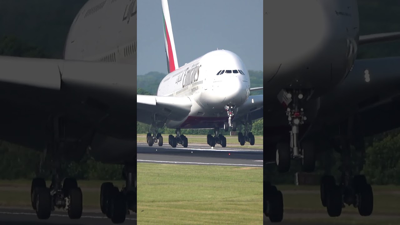 Impresionante aterrizaje del Airbus A380, el avión comercial más grande del mundo