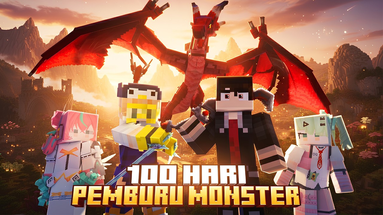 100 Hari Memburu Monster di Minecraft 🧟‍♂️
