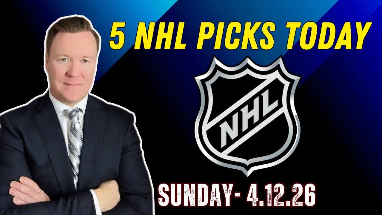 Sunday 5 NHL Betting Picks l 4/12/26 l Vernon’s Best NHL Bets, Expert Picks and Predictions