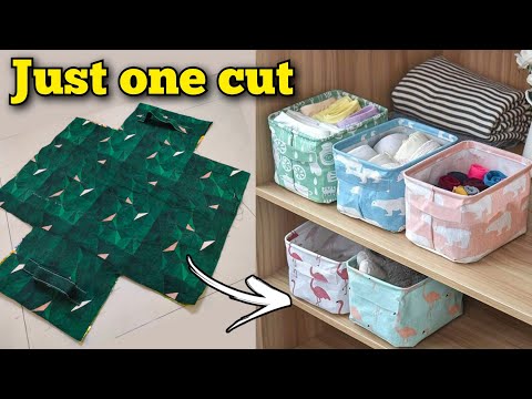 फ्री में बनाये | Saree/Suit/Shirt Organizer Box | Easy Fabric Storage basket | Fabric Storage basket