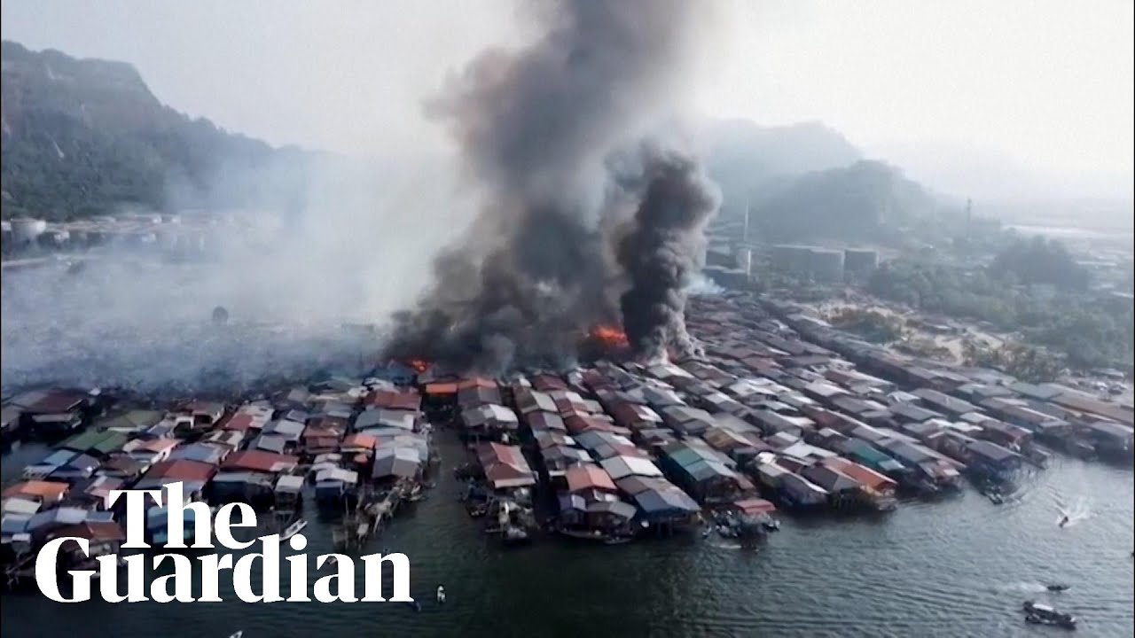 Drone Captures Fire Destroying 1,000 Homes in Malaysia 🔥