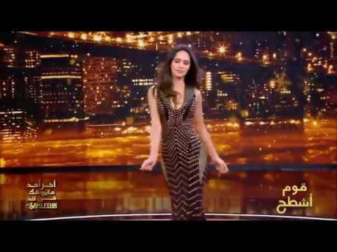 Leila Ben Khalifa Danse sur une chaîne de télévision tunisienne.