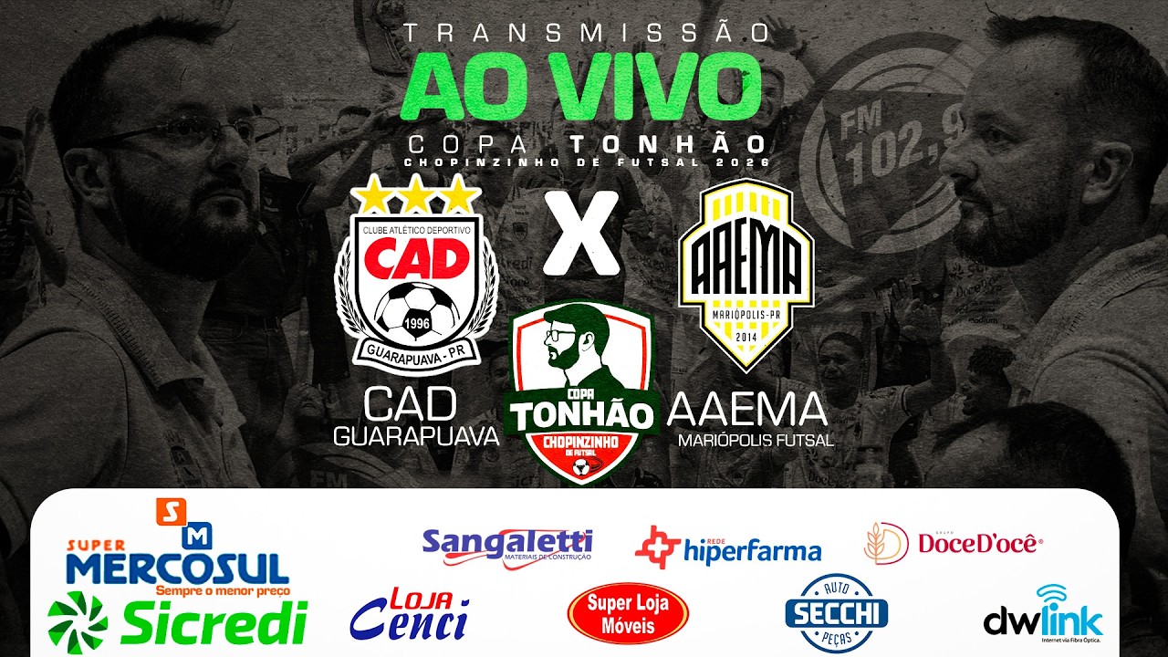 CAD Guarapuava vs AAEMA Mariápolis Futsal AO VIVO ⚽