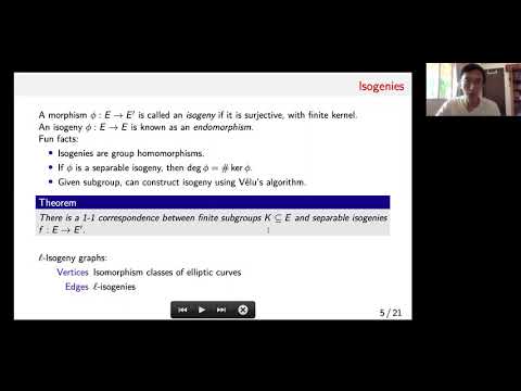 [Asia/Pacific time] Mathematics of Isogeny-based cryptography -- Yan Bo Ti