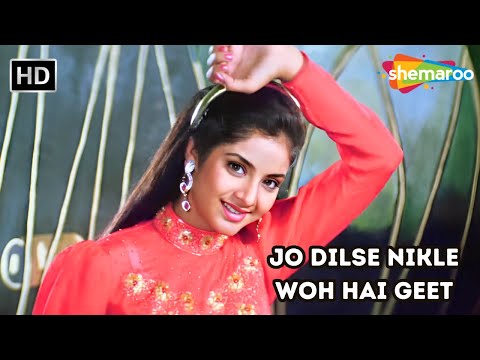 Jo Dilse Nikle Woh Hai Geet | Geet (1992) | Divya Bharti | Alka Yagnik Hit Songs