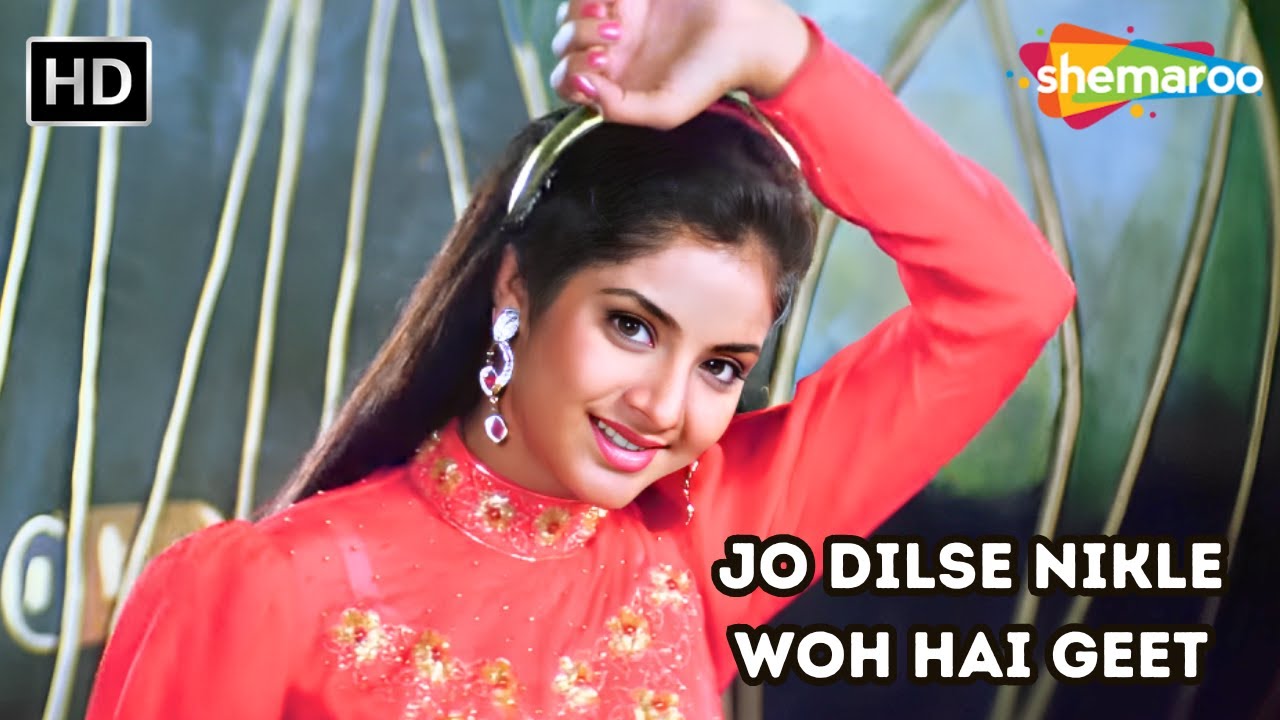 Watch the Heartfelt Song 'Jo Dilse Nikle Woh Hai Geet' from Geet (1992) 🎶 Featuring Divya Bharti