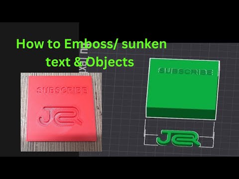 How to Emboss/ Sunken text and objects in Bambu Studio