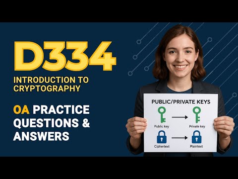 WGU D334 OA Real-Style Exam Questions & Answers – Introduction to Cryptography