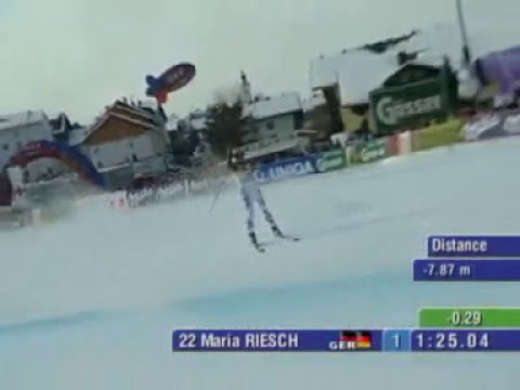 Maria Riesch & Carole Montillet super-G tie (Haus im Ennstal 2004)