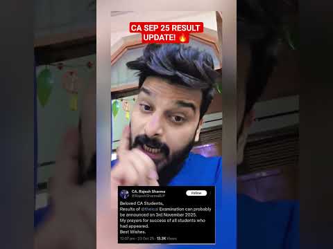 CA Sep 2025 Result Expected Date Revealed By Council Member! 🔥 #shorts #ca #pw #casep25result
