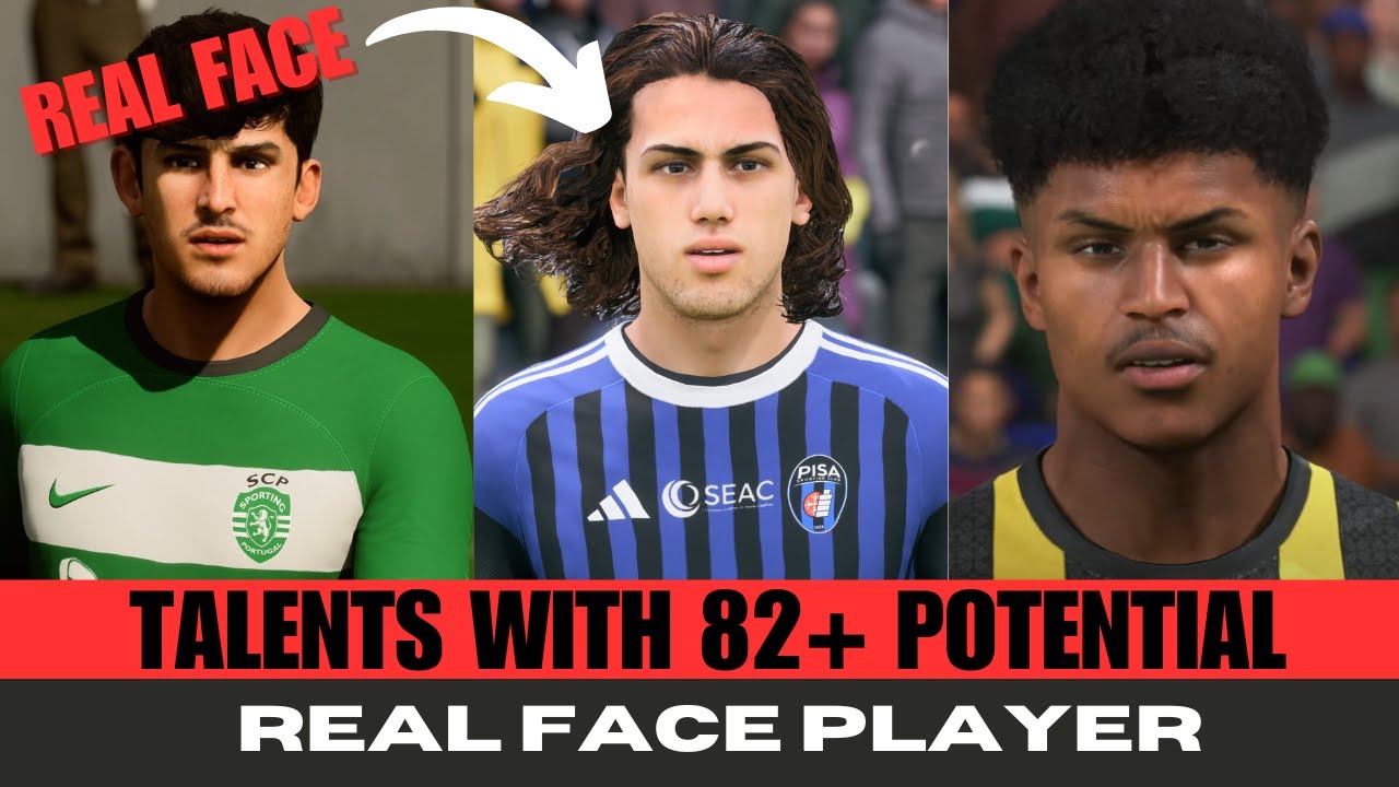 EAFC 24 Wonderkids 82+ Potential & Real Faces ⚽