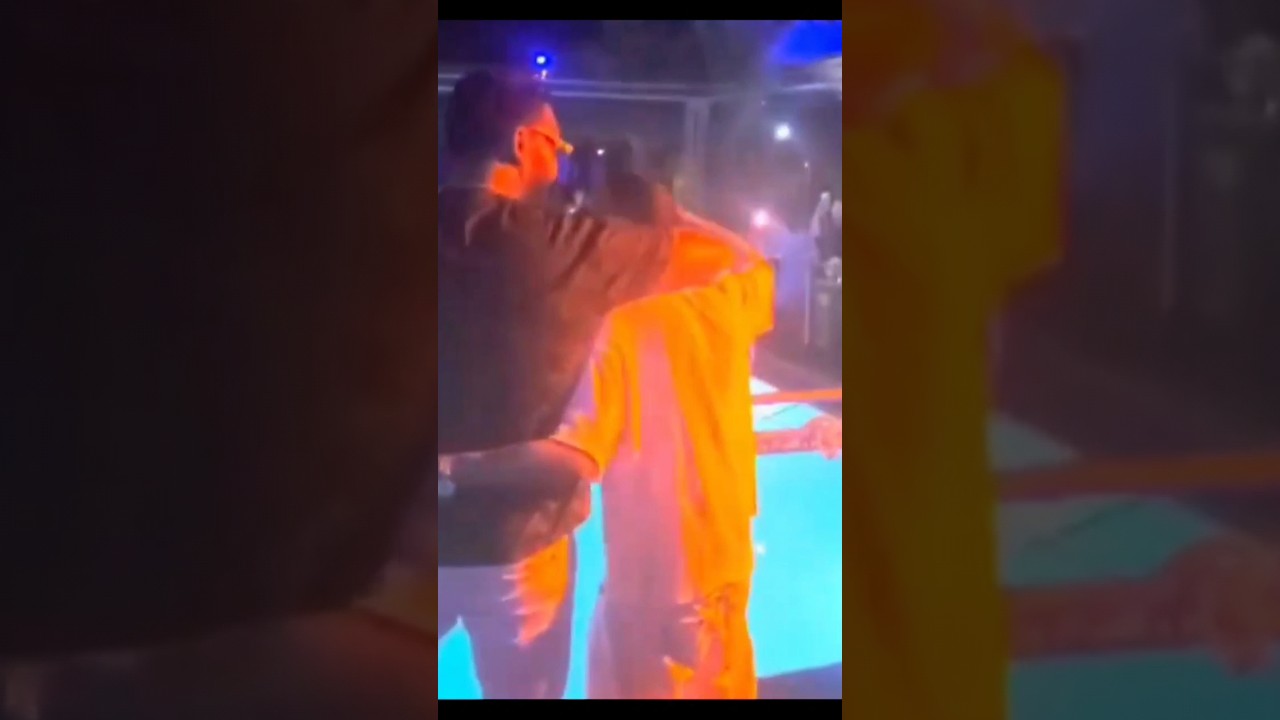 بلطي يعانق جنجون ويقبله 🤍