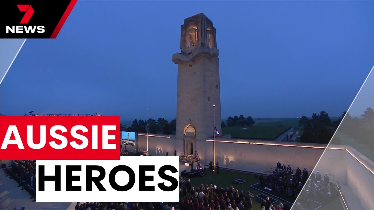 Anzac day service in Villers Bretonneux, France | 7NEWS