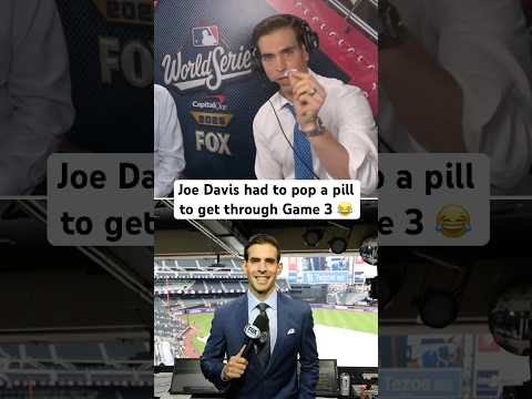 Joe Davis took painkillers to make it through the 18 innings of Game 3 😅 #worldseries #funny #viral