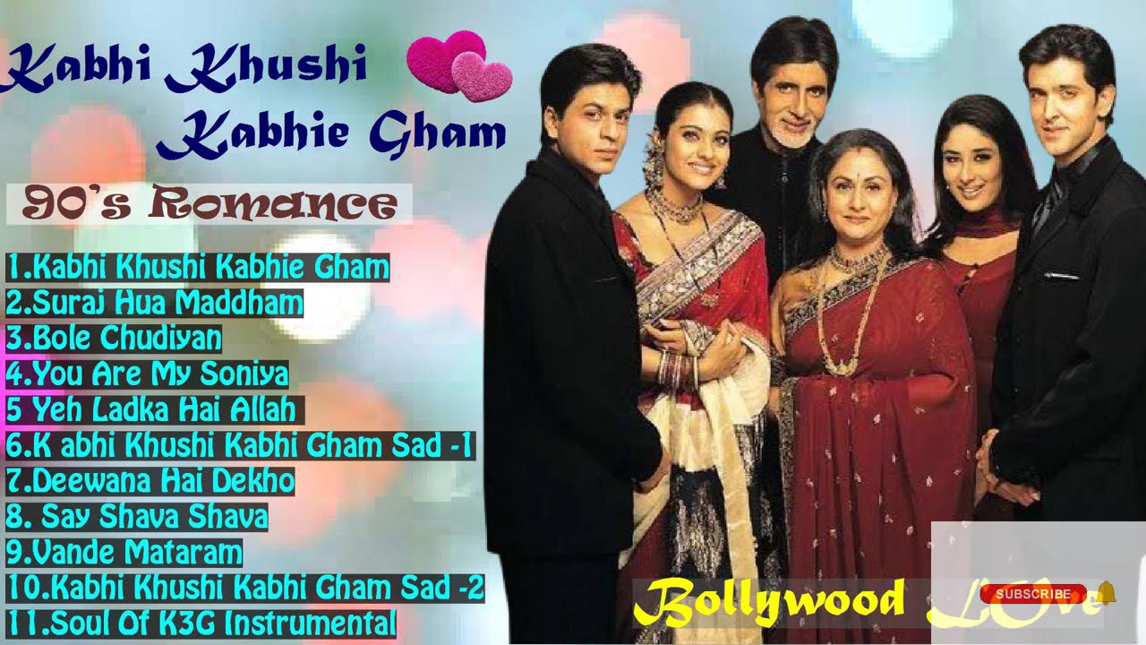 Kabhi Khushi Kabhie Gham All Songs Playlist 🎶 | Shahrukh Khan & Kajol Classic Hits