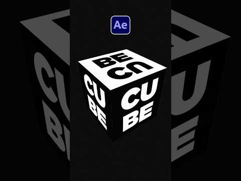 Create Rotation 3D Cube Animations in After Effects #tutorial