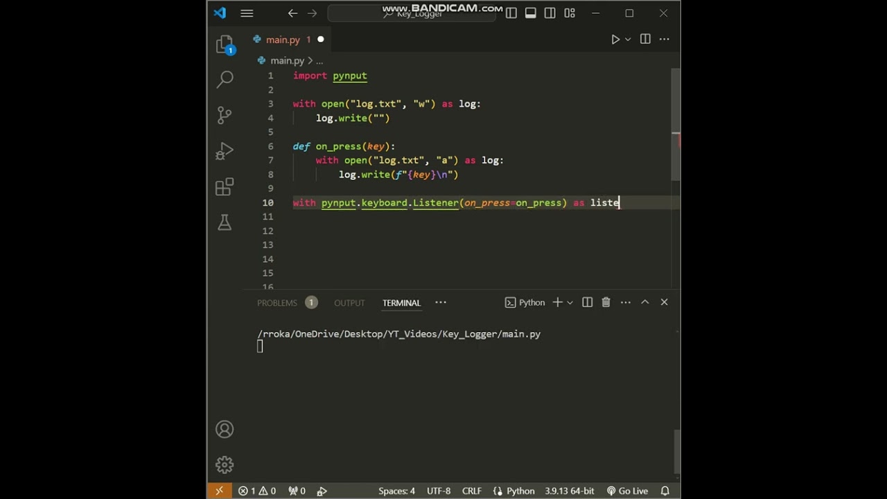 Create a Basic Python Keylogger in Minutes 🖥️