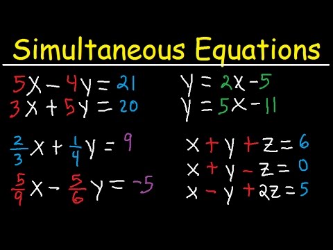 Solving Simultaneous Equations | Examples & Methods