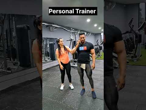 Personal trainer vs Normal trainer 🤣🤣🤣 #shorts #gym #trainer