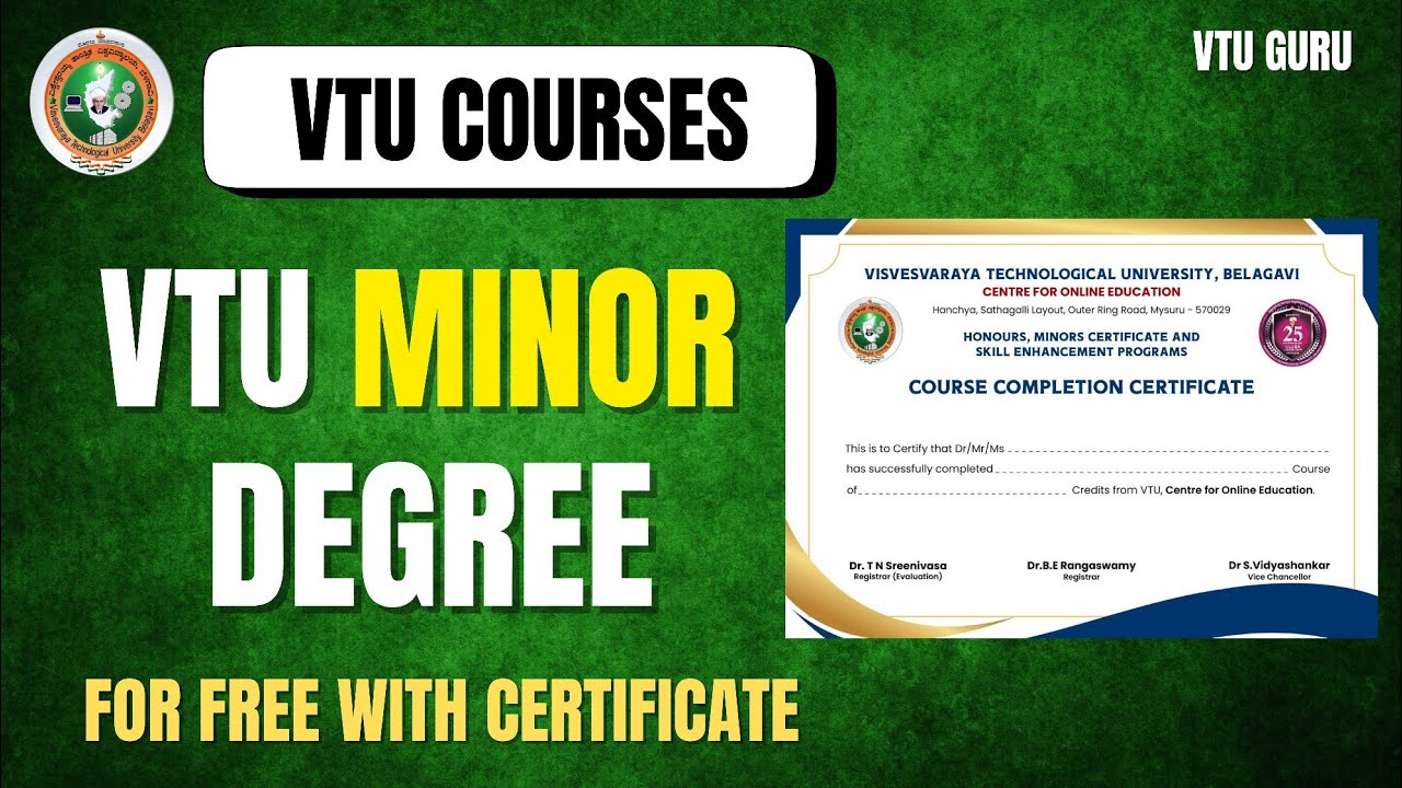 Free VTU Minor Degree & Certificate 🎓