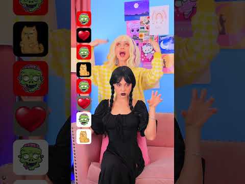 Hai Tantangan Barbie! Tutorial Menari oleh Wednesday Addams! #shorts #emoji #trend #wednesday