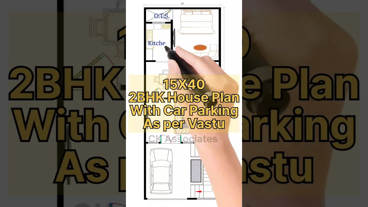 15x45 2BHK House Plan😍GHAR KA NAKSHA|NORTH Face #shorts #houseplan #trending #viral #architecture