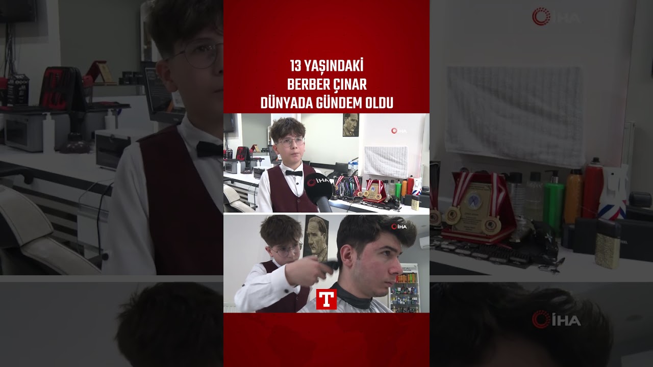 13 Yaşındaki Berber Çınar Dünyada Gündem Oldu! #Shorts