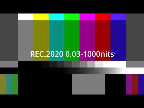 ST.2084 Rec.2020 tagged 1000nits Test Patterns