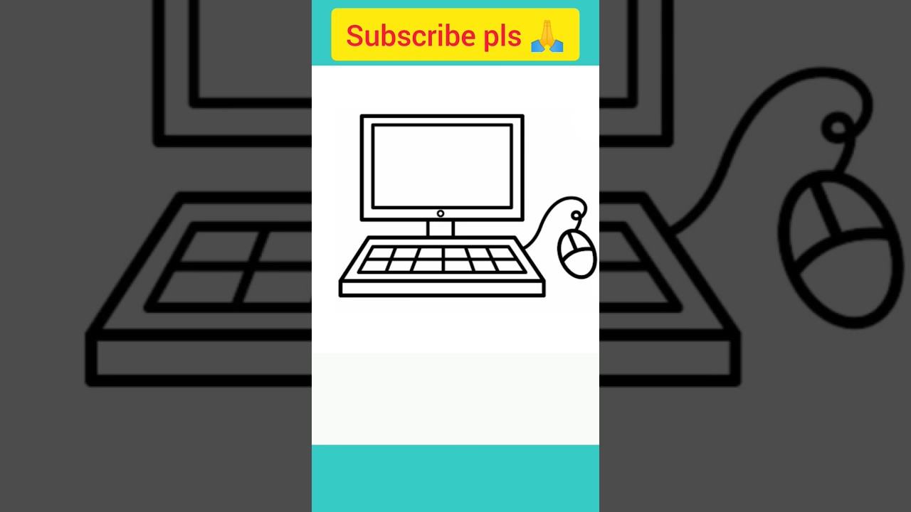 Easy Steps to Draw a Computer 🖥️ for Beginners