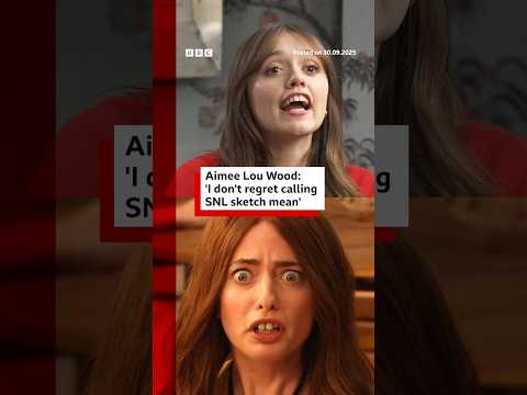 Aimee Lou Wood says she doesn't regret calling SNL sketch 'mean'. #AimeeLouWood #SNL #BBCNews