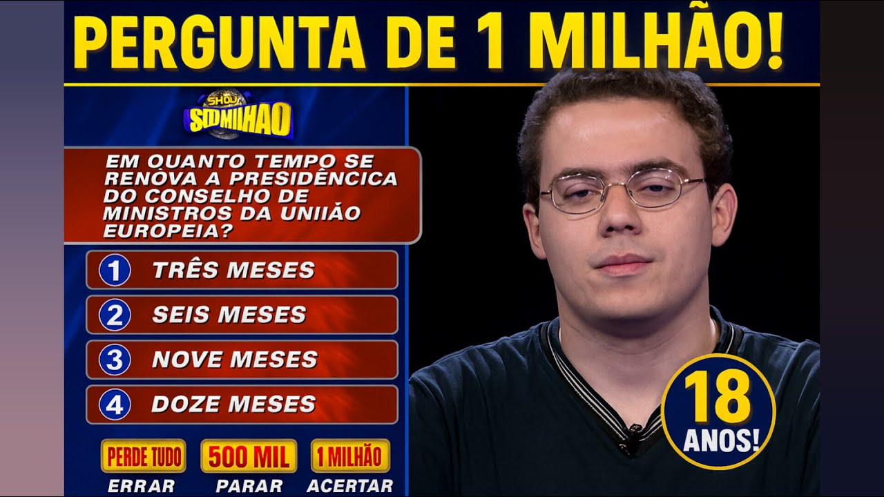 Maurício, 18 anos, chega à final do Show do Milhão! 🎉